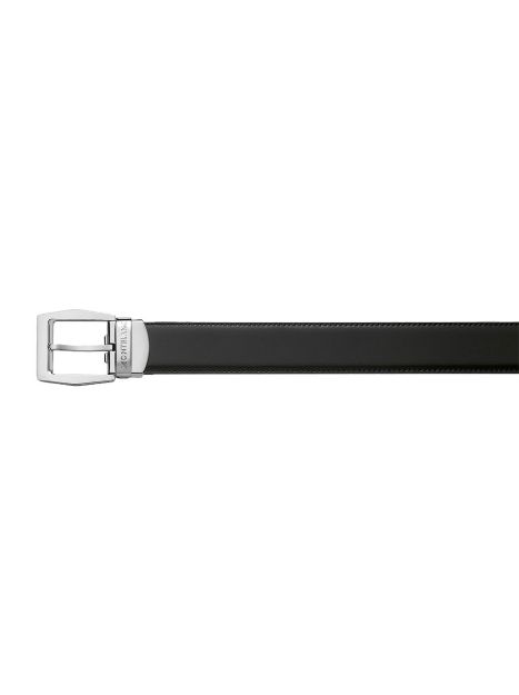 Cinture Montblanc Contemporary Line Fibbia Ardiglione Quadrata Finitura Palladio