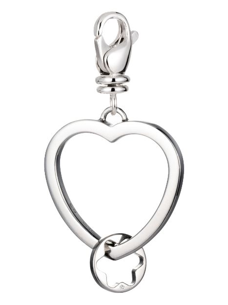 Charms Montblanc Star Charm Argento Cuore Traforato Logo Stella Diamantino