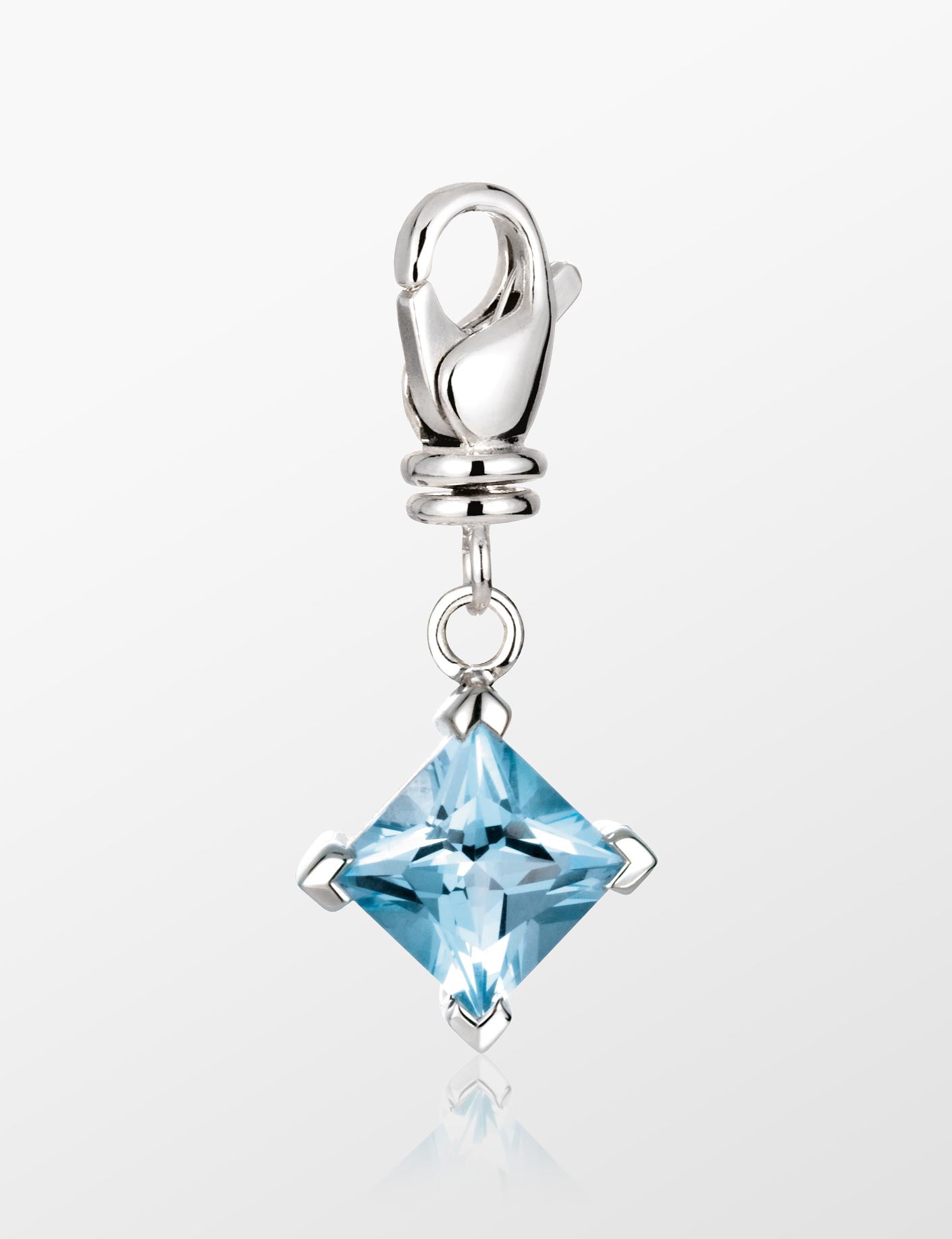Charms Montblanc Boheme Charm in Argento Topazio Azzurro