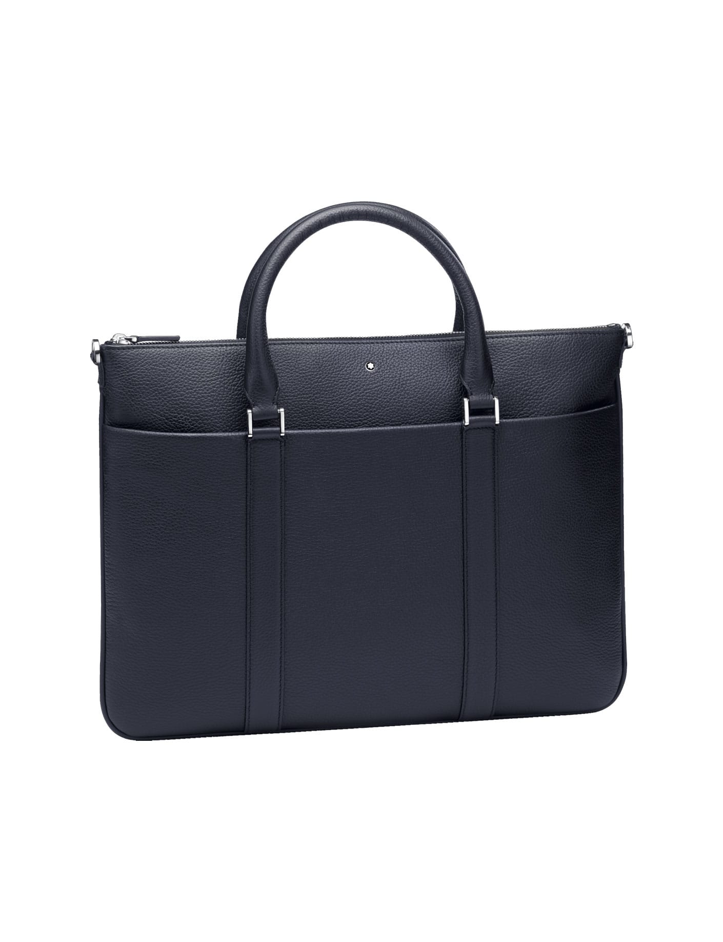 Borse Montblanc Meisterstuck Soft Grain Borsa Portadocumenti In Pelle Blu