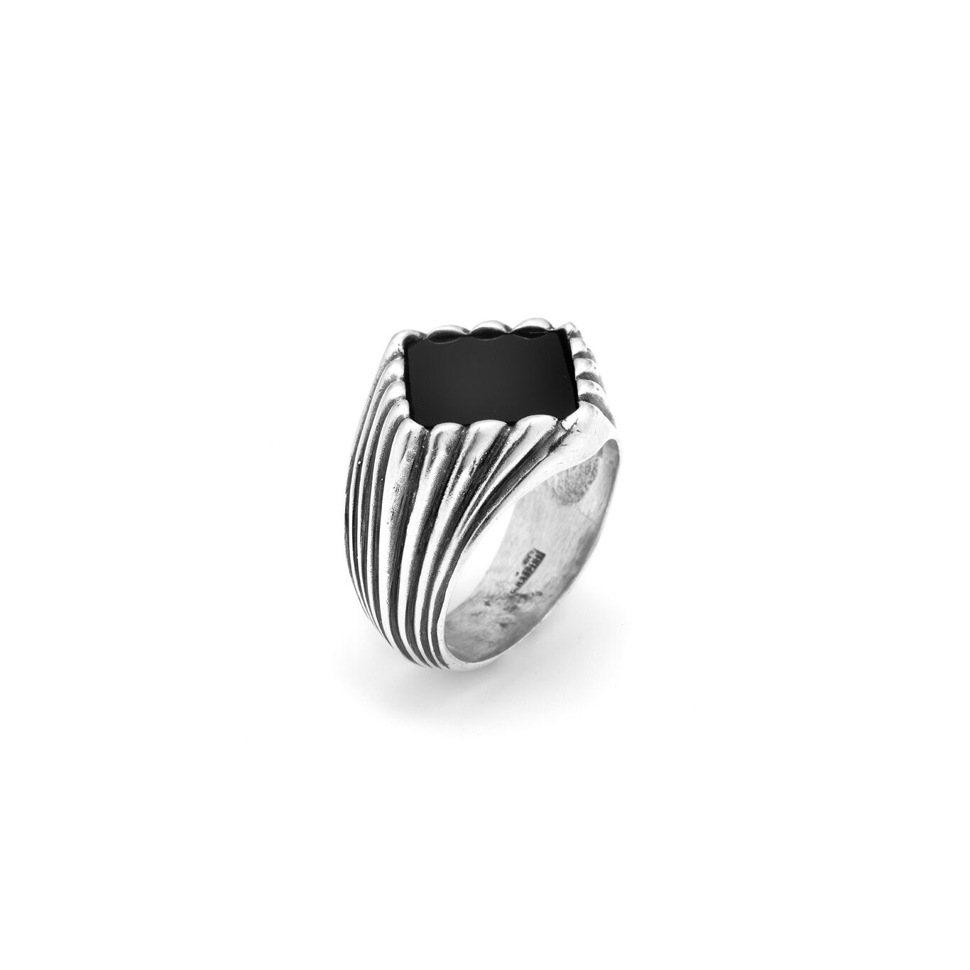 Anello Giovanni Raspini Uomo Anelli Rigato Onice - Misura 20