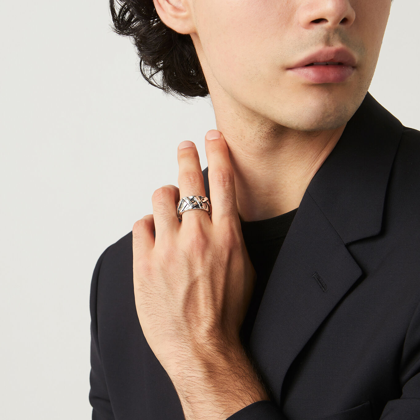 Anello Fascia Giovanni Raspini Uomo Anelli Anello Canneté - Misura 24