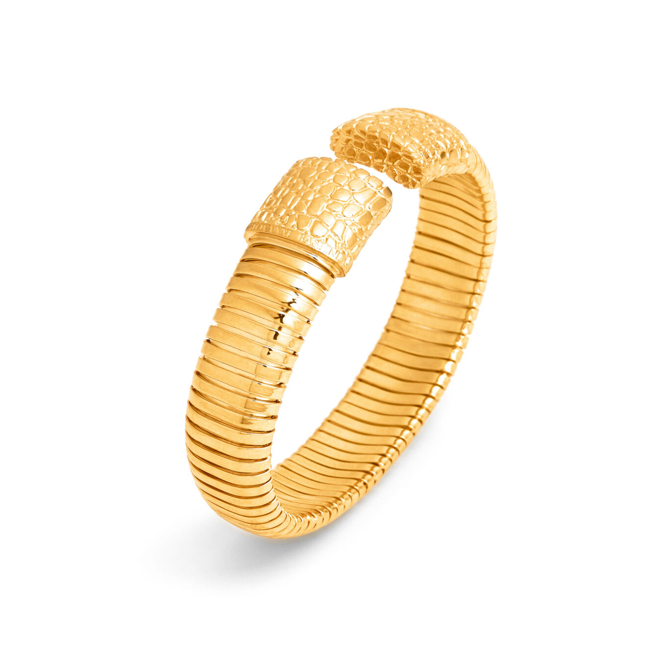 Bracciale Rigido Giovanni Raspini Golden Tubogas Croco