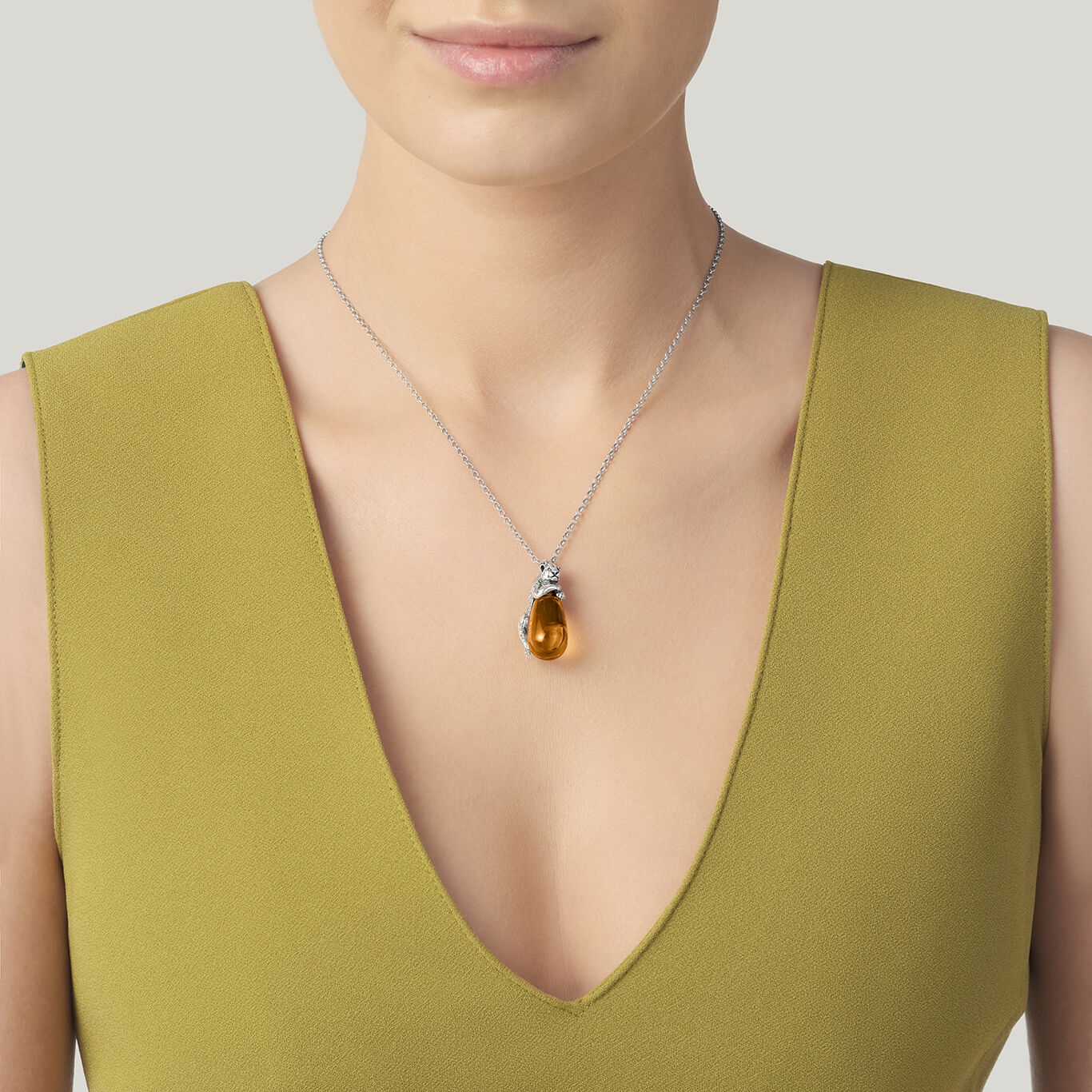 Collana Giovanni Raspini Pendente Goccia Leopardo