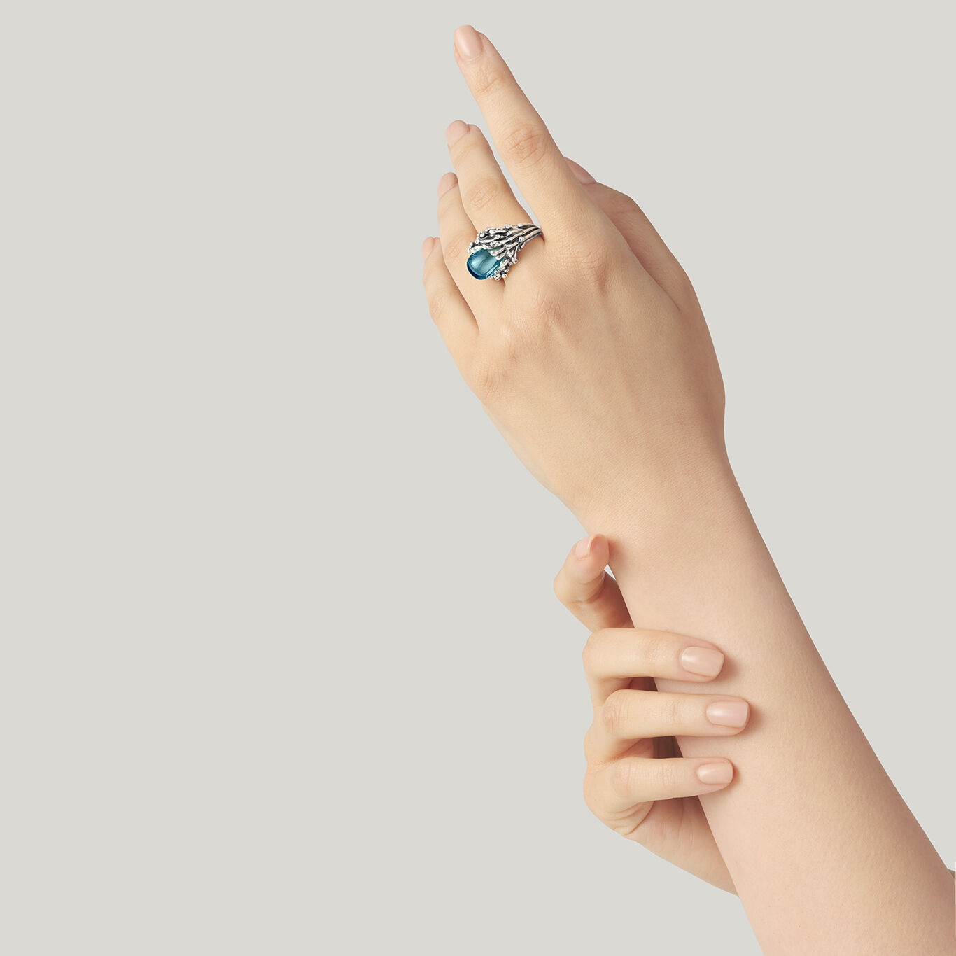 Anello Giovanni Raspini Goccia Mare - Misura 14