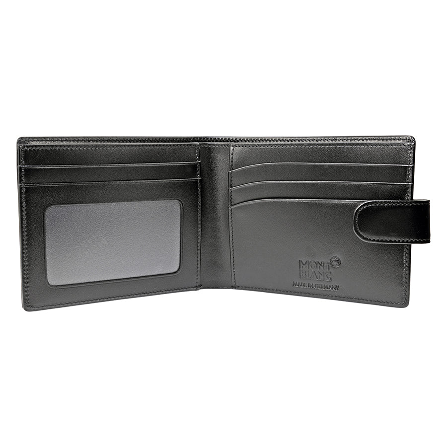 Portafogli Montblanc Meisterstuck Portafoglio Nero 4 Scomparti Chiusura Bottoncino