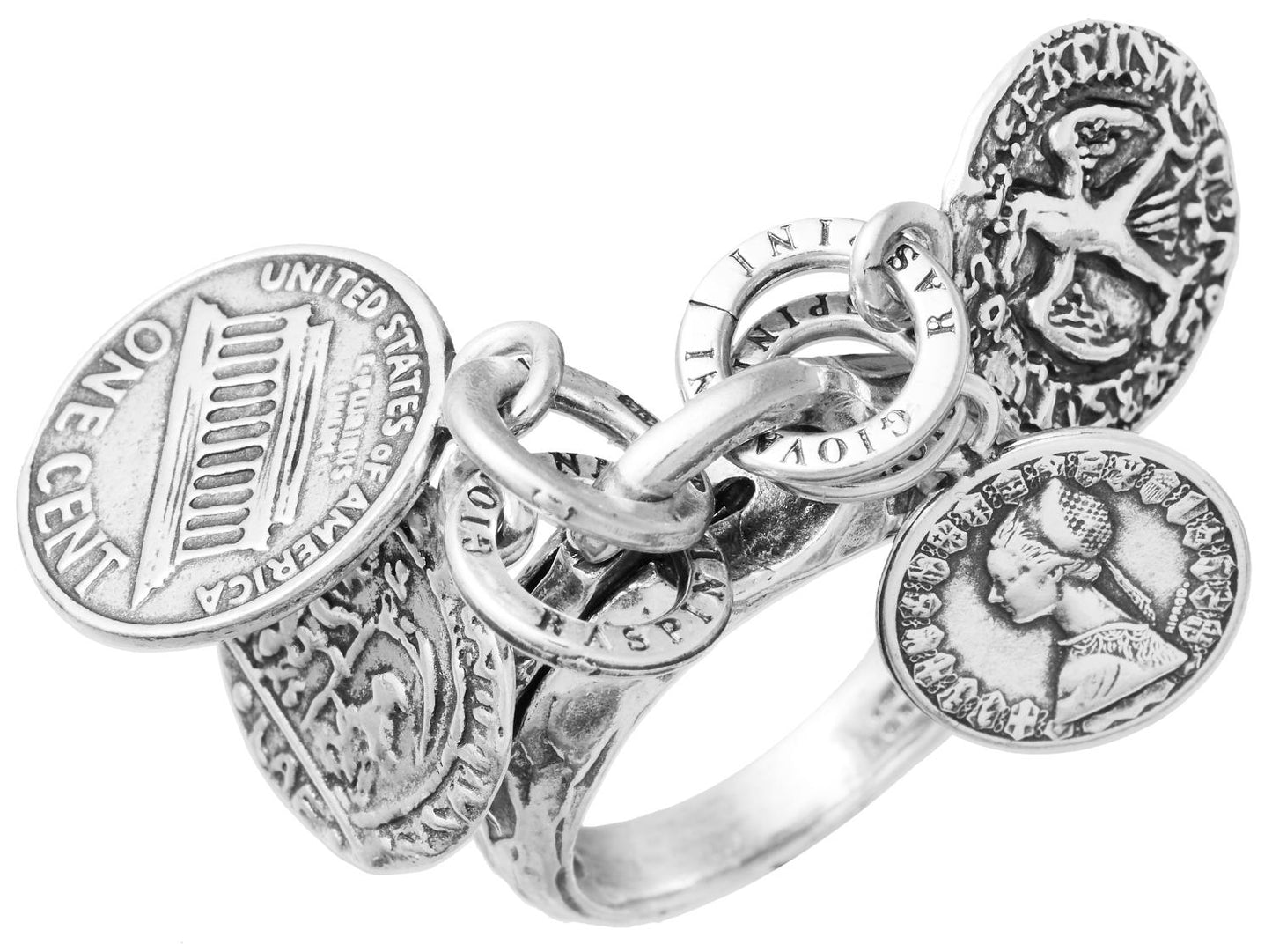 Anello Giovanni Raspini Base Charms Monete - Misura 16