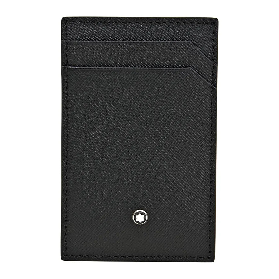 Portacarte Di Credito Montblanc Sartorial Credito Fermasoldi Pelle Nera