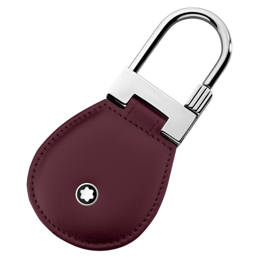 Portachiavi Montblanc Meisterstuck In Acciaio E Pelle Bordeaux