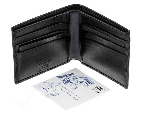 Portafogli Montblanc Meisterstuck Selection Unicef Portafoglio 6 Scomparti Pelle Nera