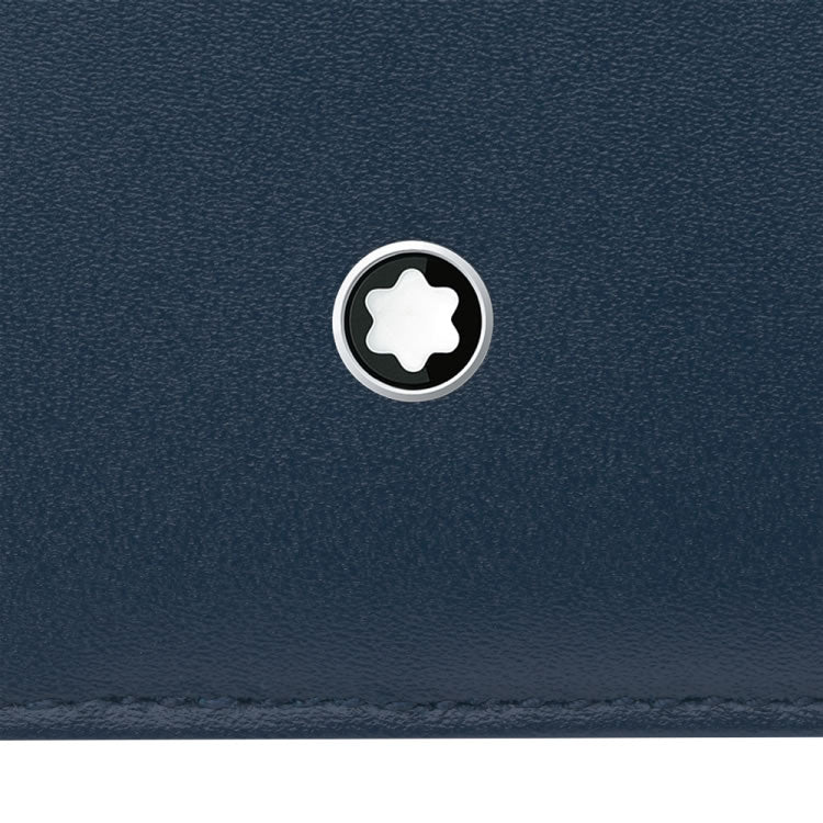Portacarte Di Credito Montblanc Meisterstuck 4 Scomparti Pelle Navy
