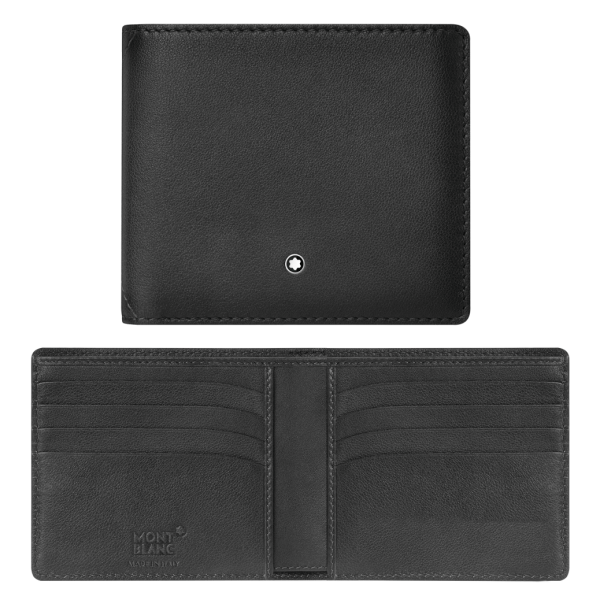 Portafogli Montblanc Meisterstuck Orizzontale 8 Scomparti Pelle Grigia