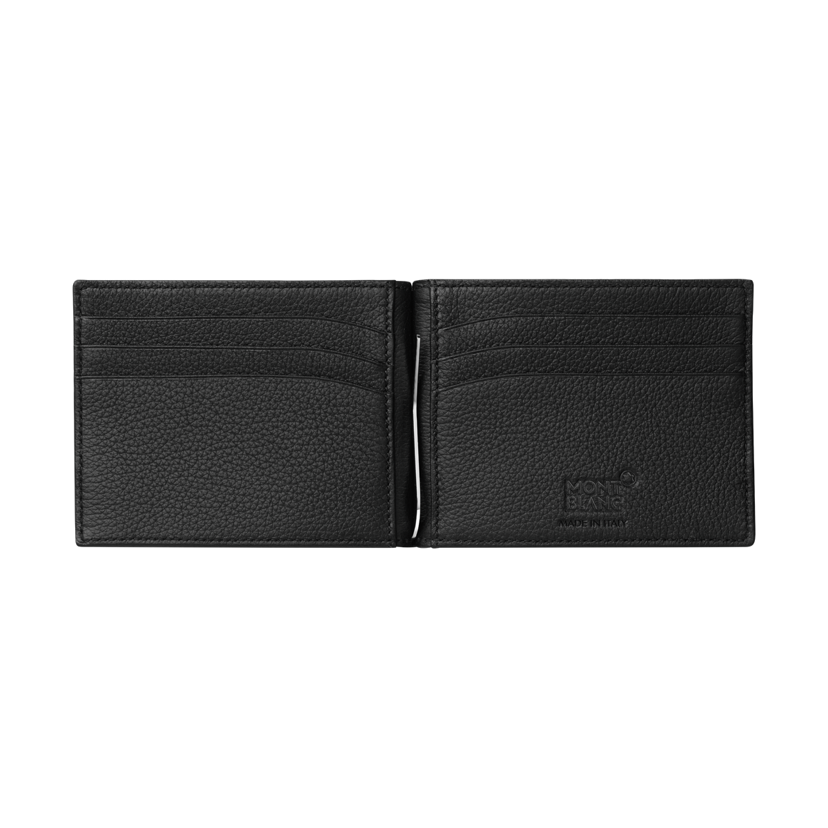 Portafogli Montblanc Meisterstuck Soft Grain Portafoglio 6 Scomparti Pelle Nera Clip Fermasoldi