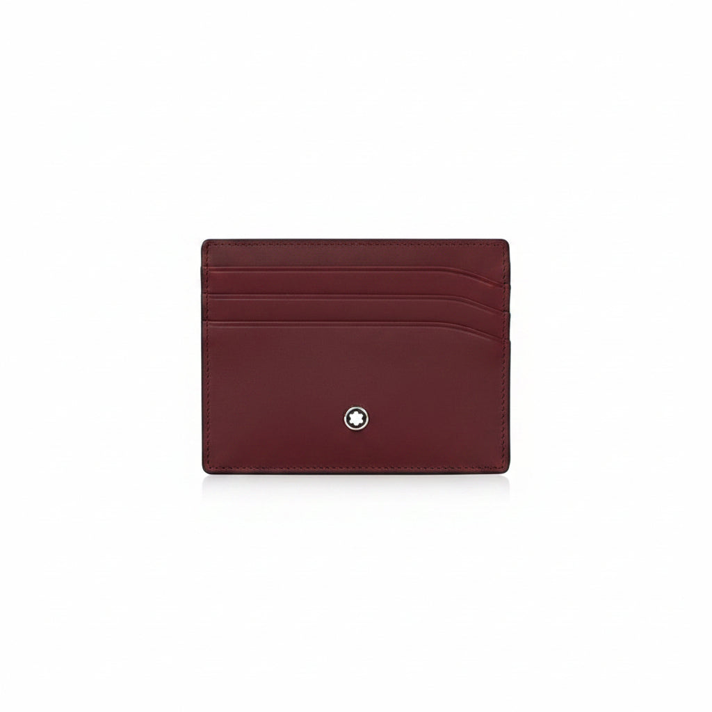 Portacarte Di Credito Montblanc Meisterstuck Atelier Porta Carte Pelle Rossa
