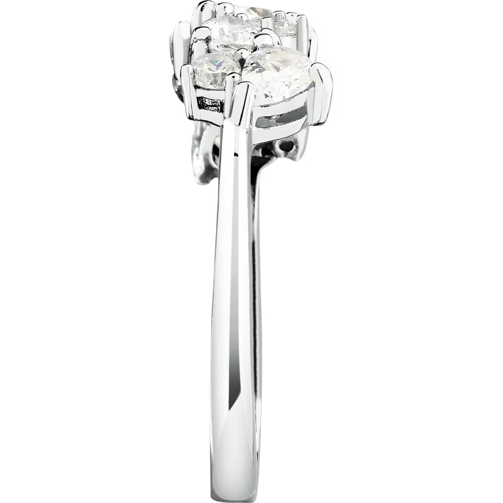Anello Morellato Riflessi Argento Zirconi Taglio Geometrico - Misura 16