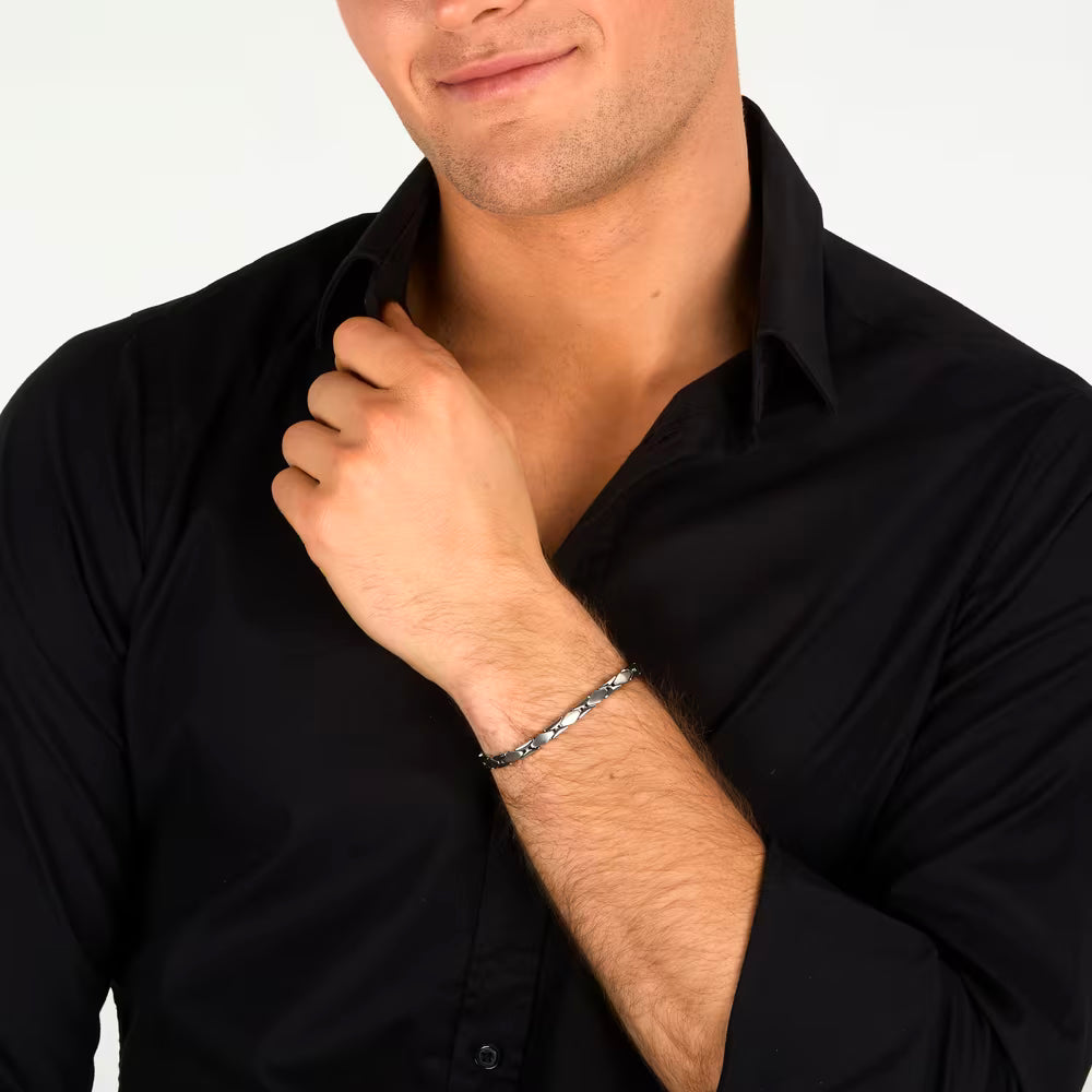 Bracciale Uomo Morellato Motown Acciaio Lucido E Satinato