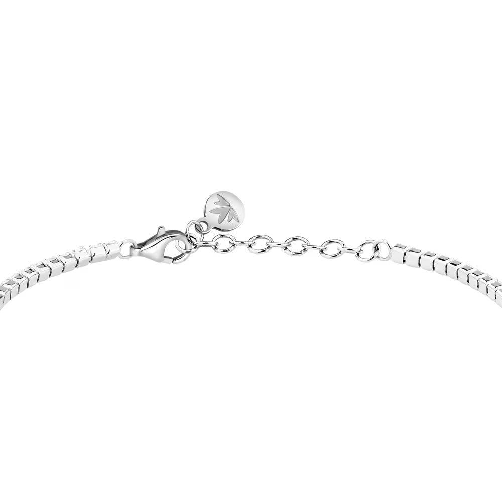 Bracciale Morellato Riflessi Argento Tennis Zirconi E Centrali Taglio Geometrico