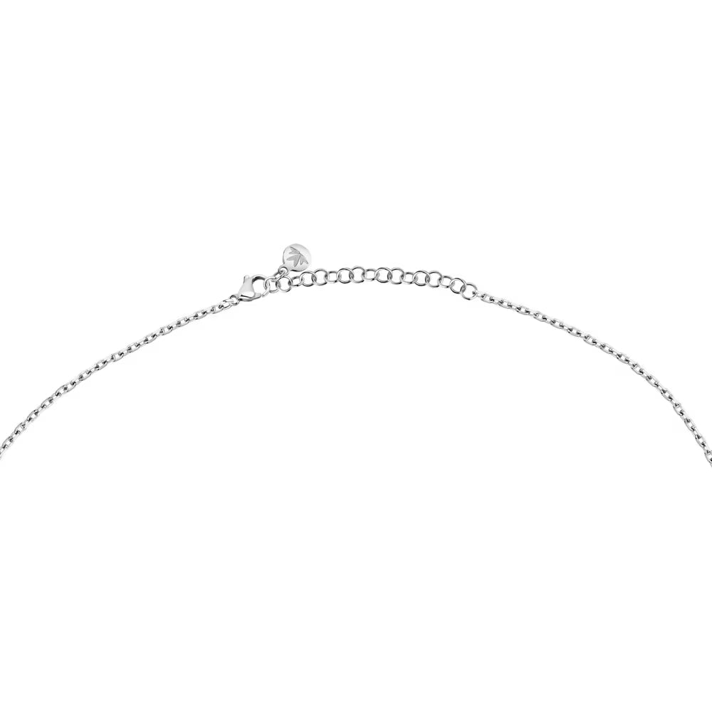 Collana Morellato Cristalli Acciaio Pendente Doppio Cristallo Big Quadrato