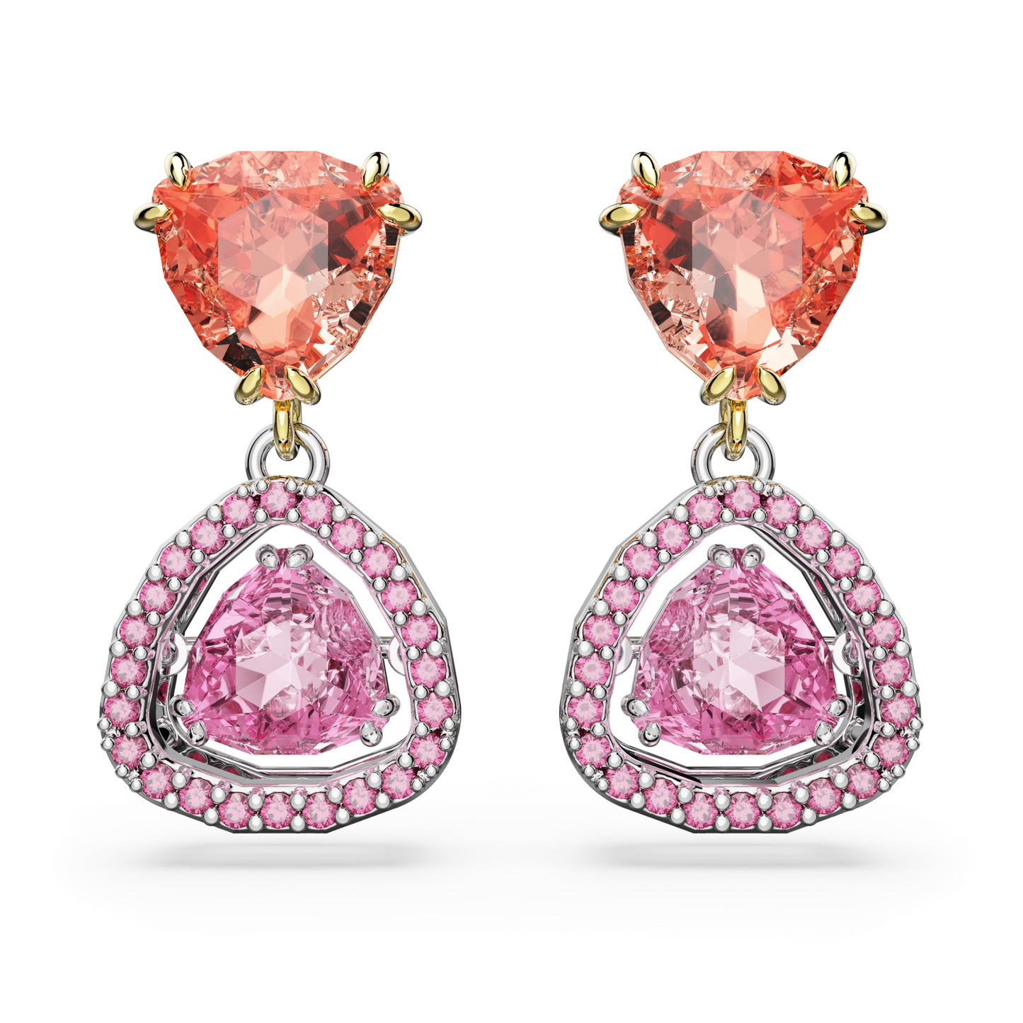 Orecchini Pendenti Swarovski Millenia aglio Trilliant, Multicolore, Mix di finiture