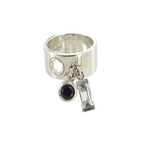Anello Fascia Montblanc Boheme Collection Charms Onice e Cristallo - Misura 52