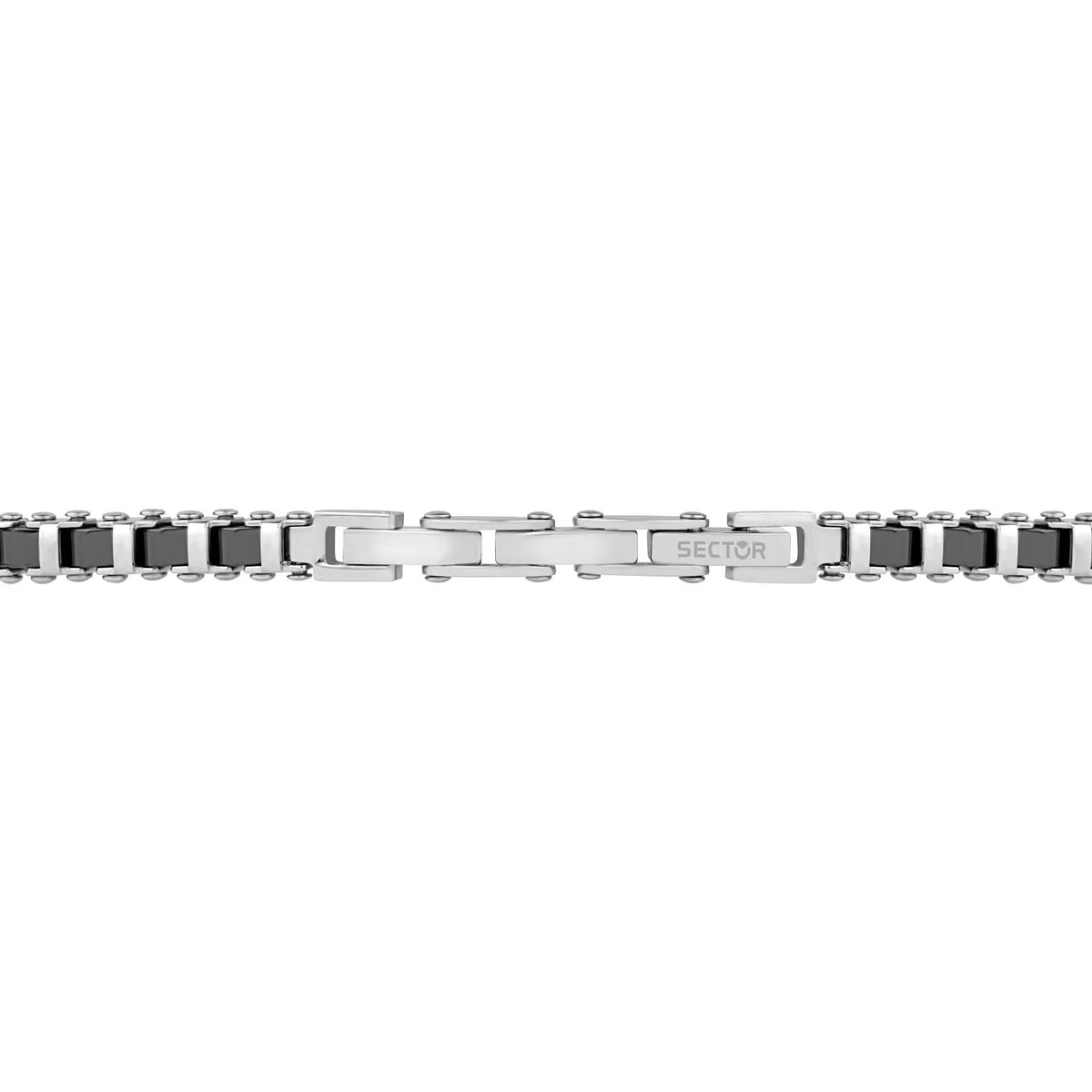 Bracciale Uomo Sector Ceramic Acciaio/Ceramica Nera Inserto Centrale Con Ancora Pvd Oro Rosa