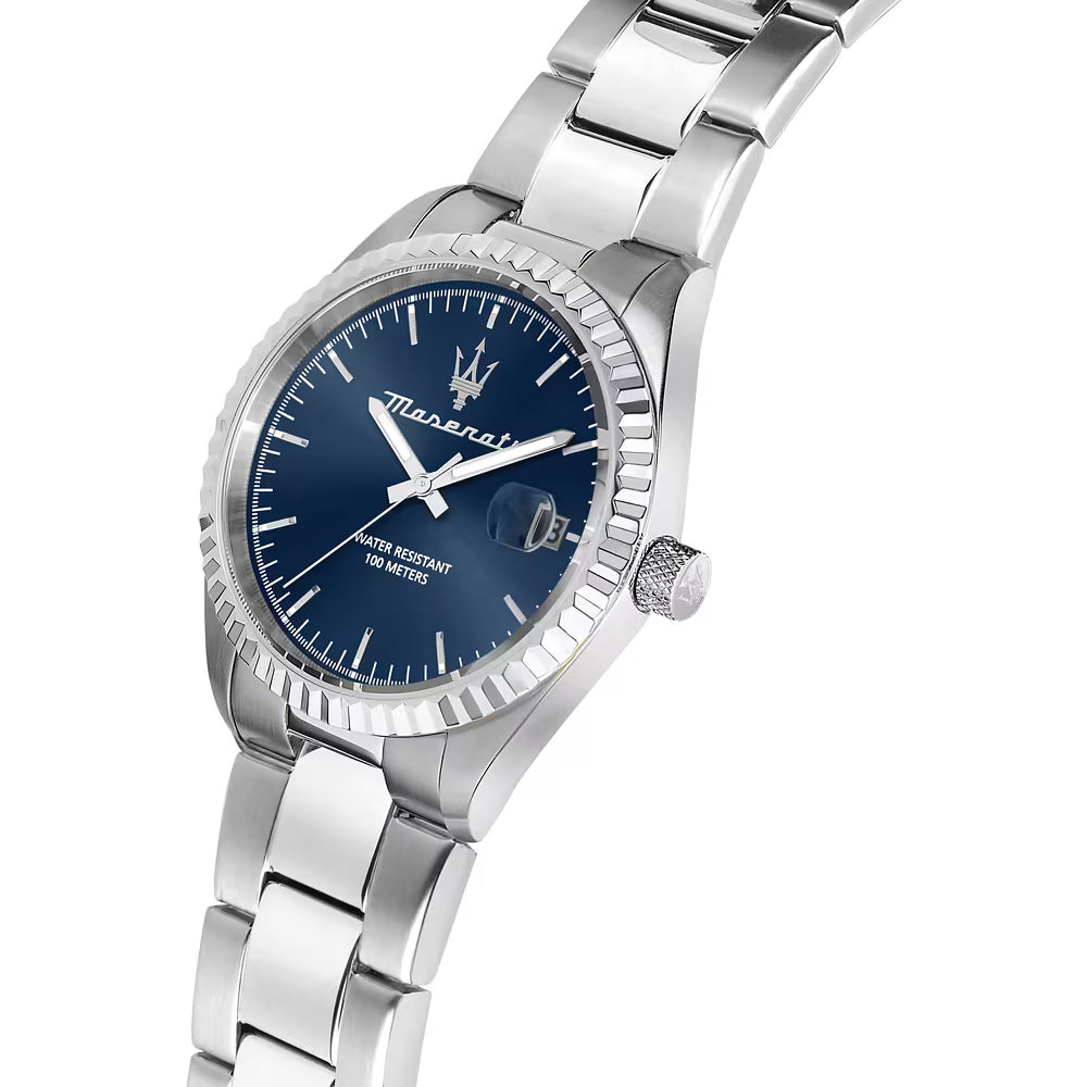 Orologio Maserati Competizione 43 Mm Acciaio Braccialato Blu