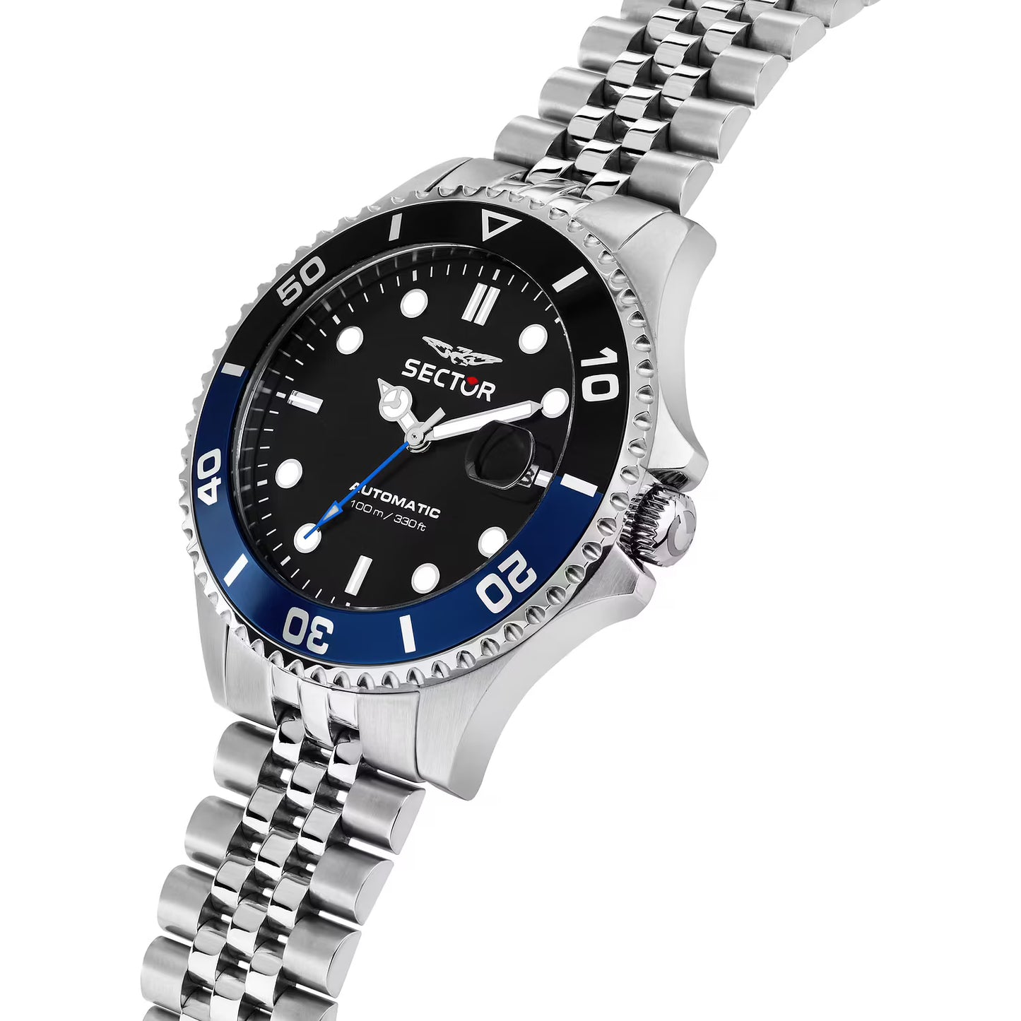 Orologio Sector 230 Automatico 43 mm Acciaio Braccialato Nero