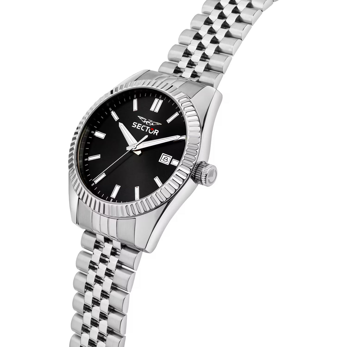 Orologio Sector 240 41 Mm Acciaio Braccialato Nero