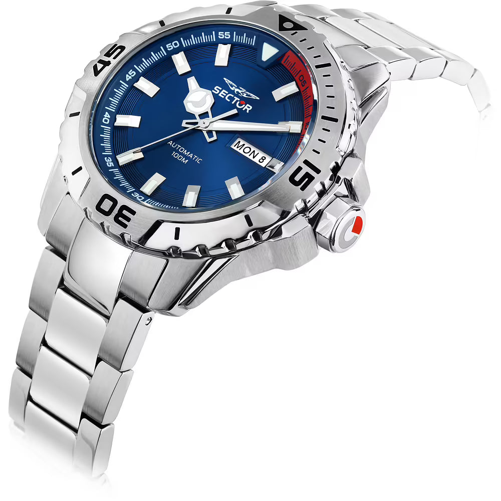Orologio Sector Legend Auto 43 mm Acciaio Braccialato Blu