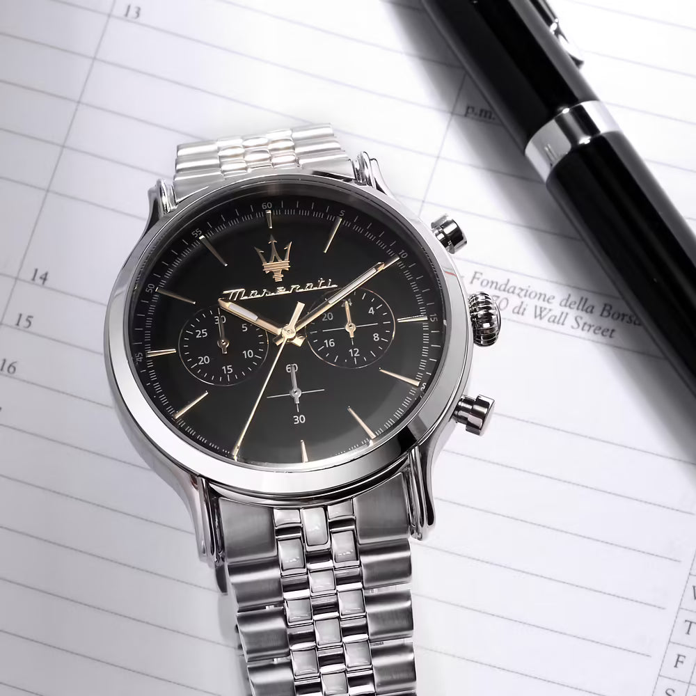 Orologio Maserati Epoca Chrono 42 Mm Acciaio Braccialato