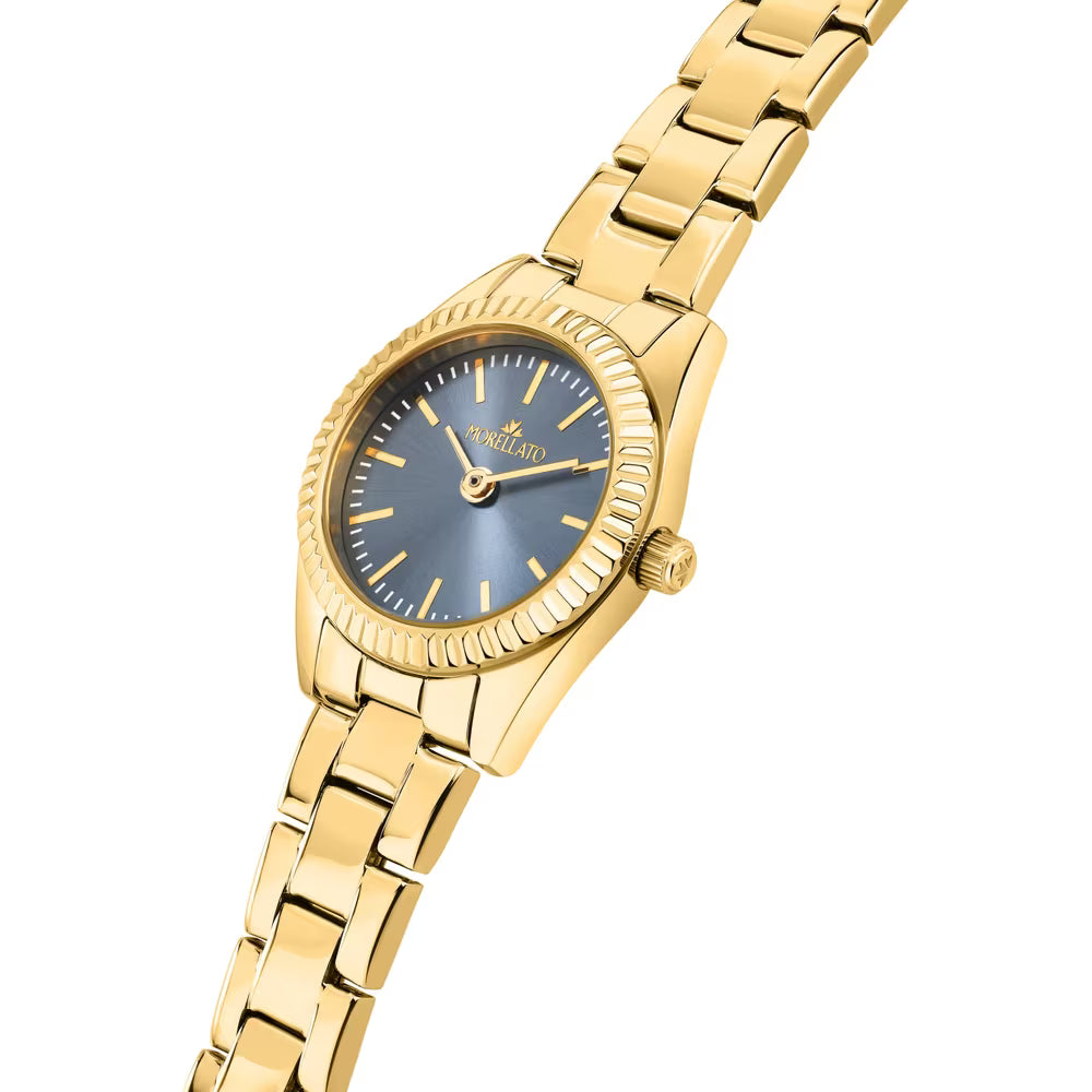 Orologio Morellato Magia Lady 24 Mm Pvd Oro Braccialato Azzurro