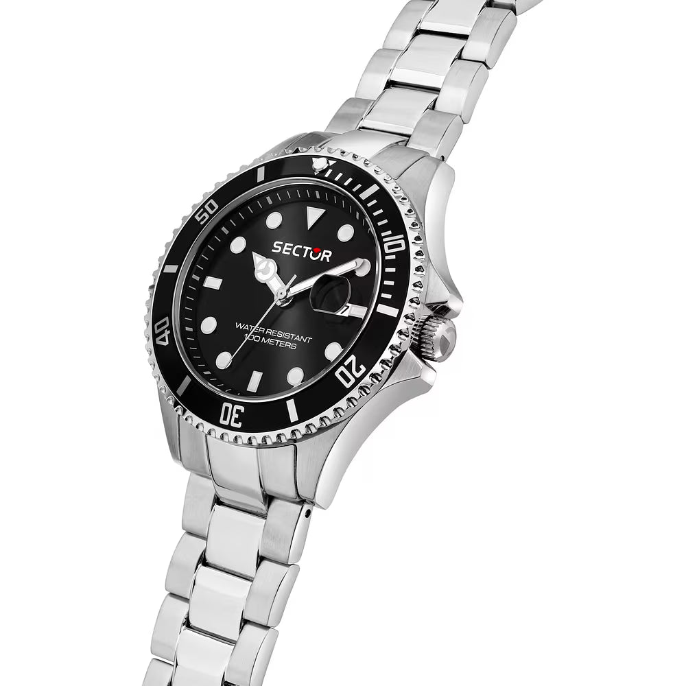 Orologio Sector 230 43 mm Acciaio Braccialato Nero