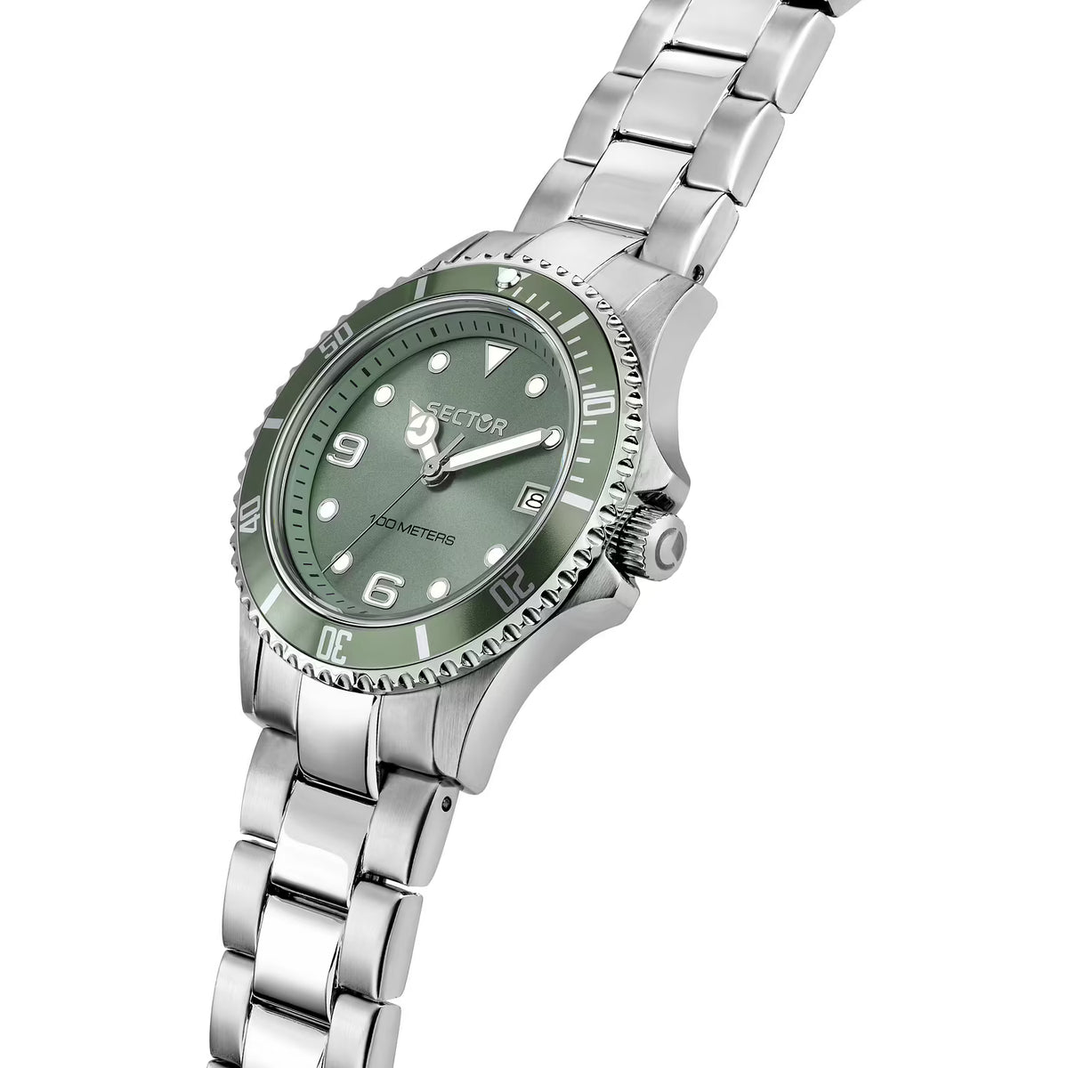 Orologio Sector 230 35 Mm Acciaio Braccialato Verde Salvia