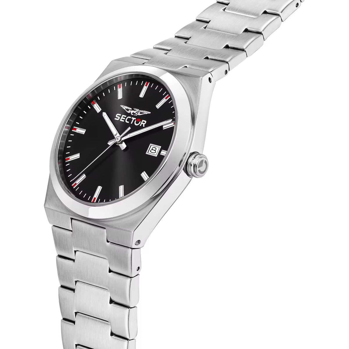 Orologio Sector C300 40 Mm.acciaio Braccialato Satinato Nero