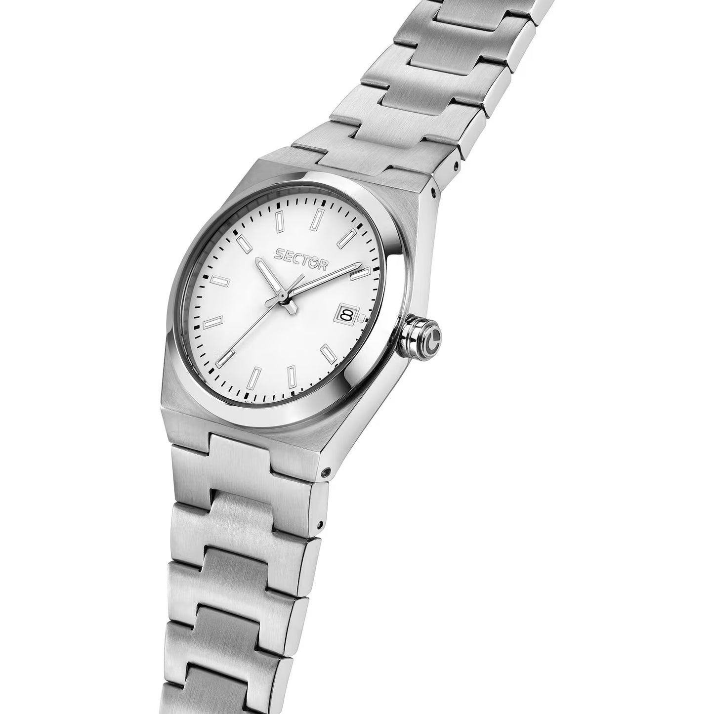 Orologio Donna Sector C300 34 Mm Acciaio Braccialato Bianco