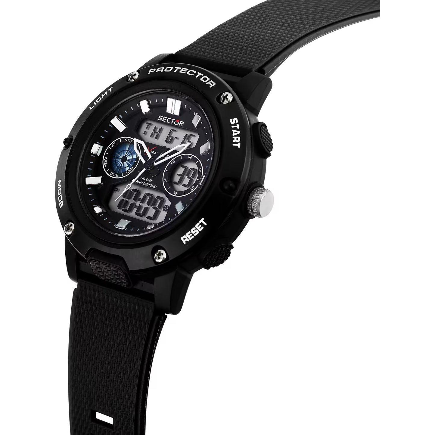 Orologio Sector Ex-44 Analogico Digitale47 mm Policarbonato Nero