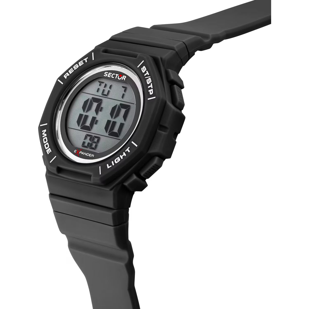 Orologio Sector Ex-50 Digitale 40 Mm Policarbonato Cinturino Gomma Nera