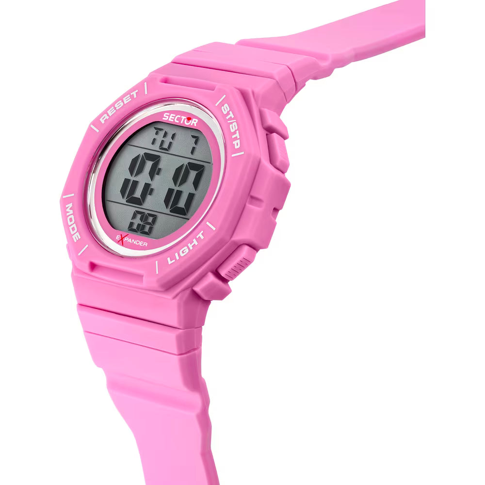 Orologio Sector Ex-50 Digitale 40 Mm Policarbonato Cinturino Gomma Rosa