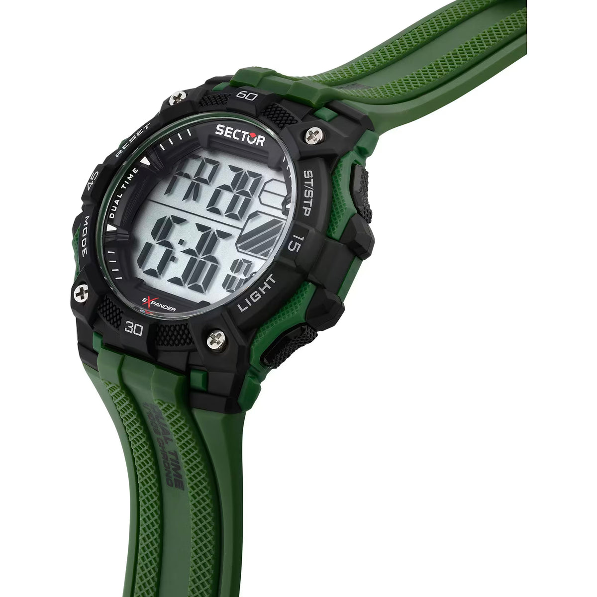 Orologio Sector Ex-51 Digitale 49 Mm Policarbonato Cinturino Gomma Verde