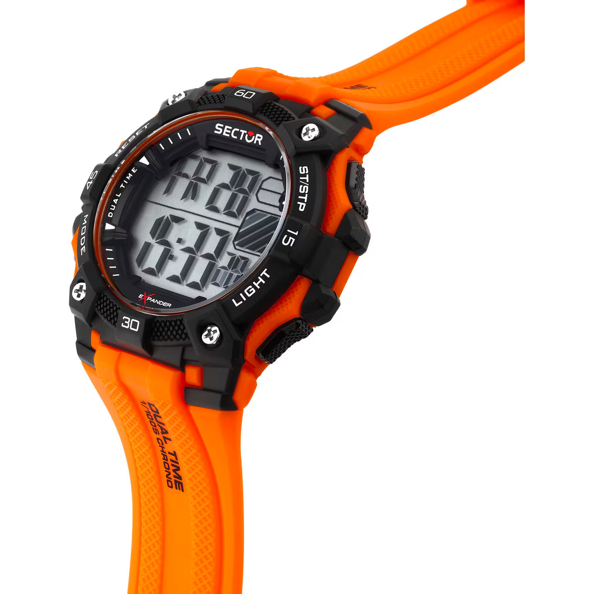 Orologio Sector Ex-51 Digitale 49 Mm Policarbonato Cinturino Gomma Arancione