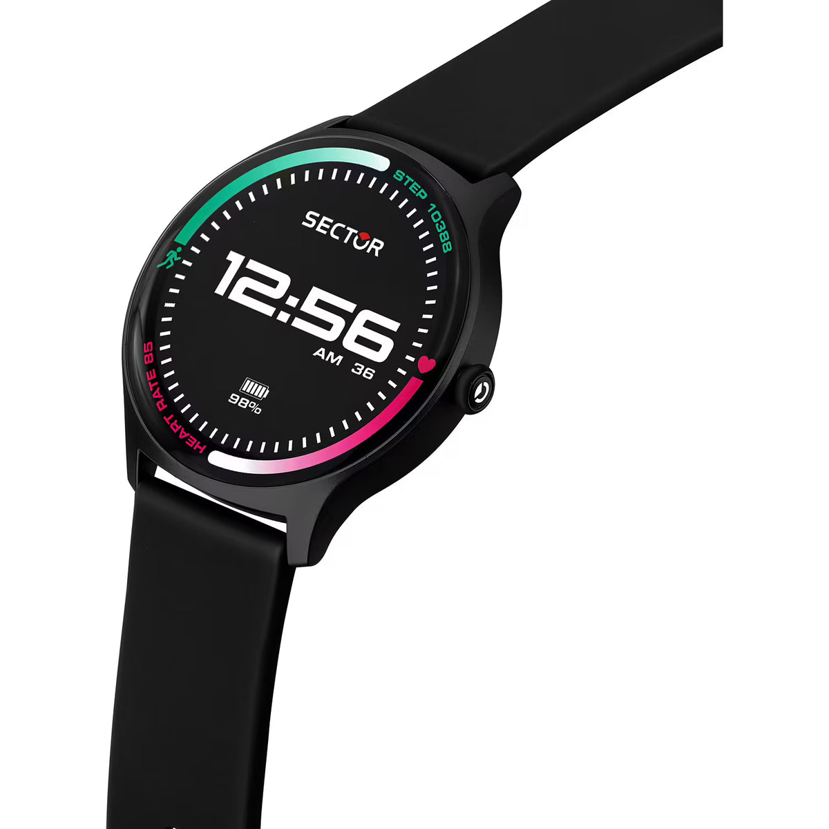 Smartwatch Sector S-06 Smart Digital Tondo Cassa Nera Cinturino Silicone Nero