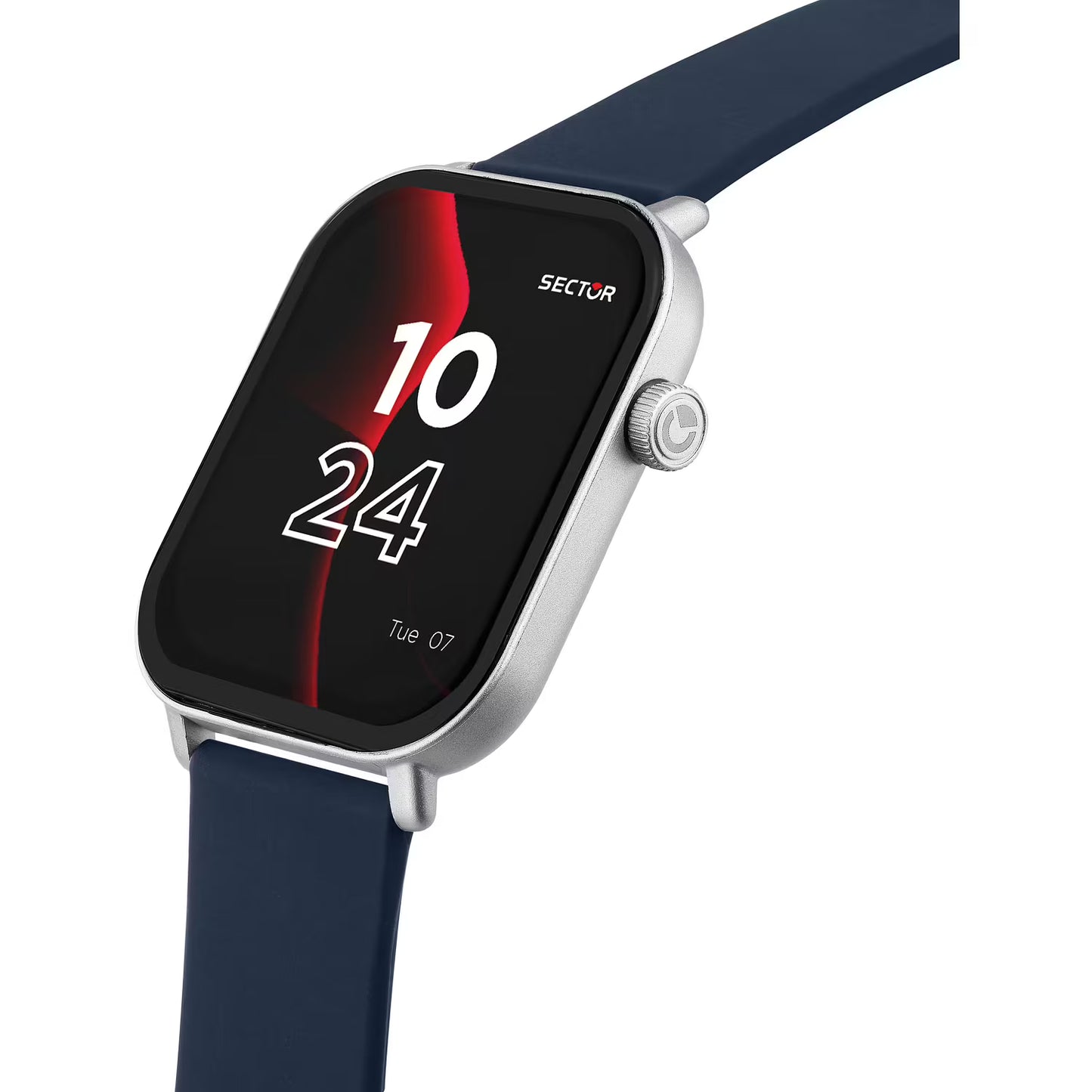 Orologio Smartwatch Sector S-07 Smart 38 Mm Digital Cassa Silver Cinturino Silicone Blu