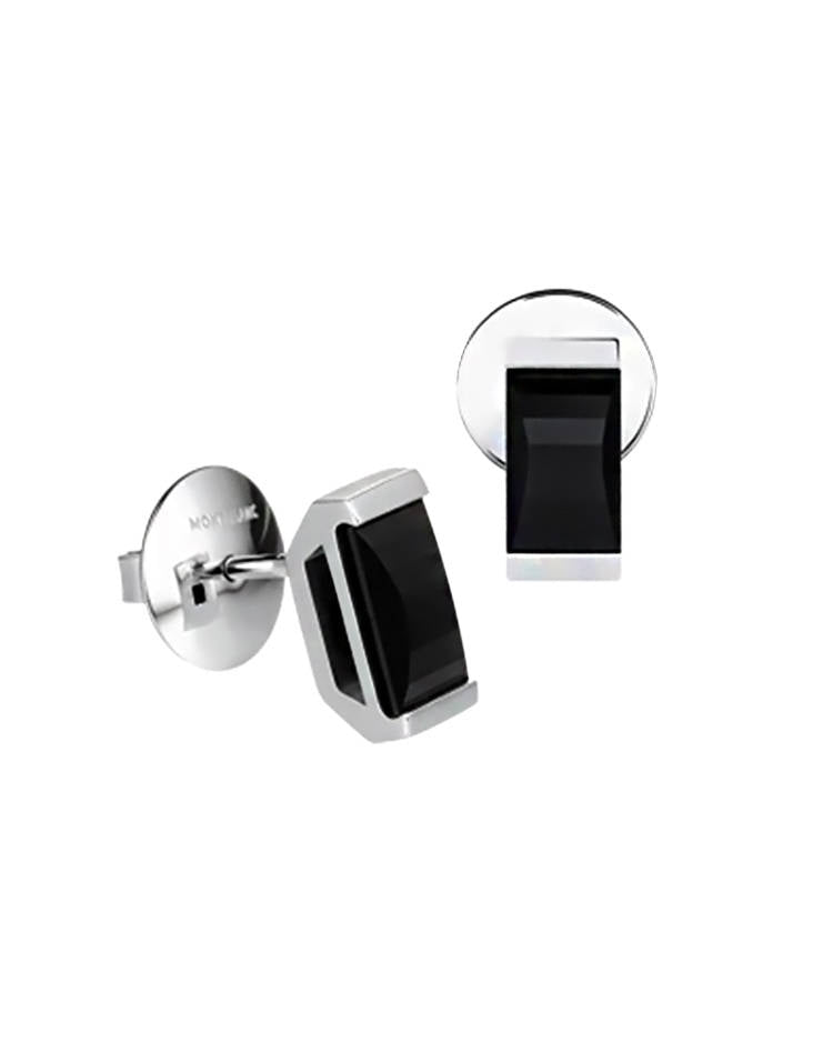 Orecchini Lobo Montblanc Boheme Collection in Argento Onice Sfaccettata