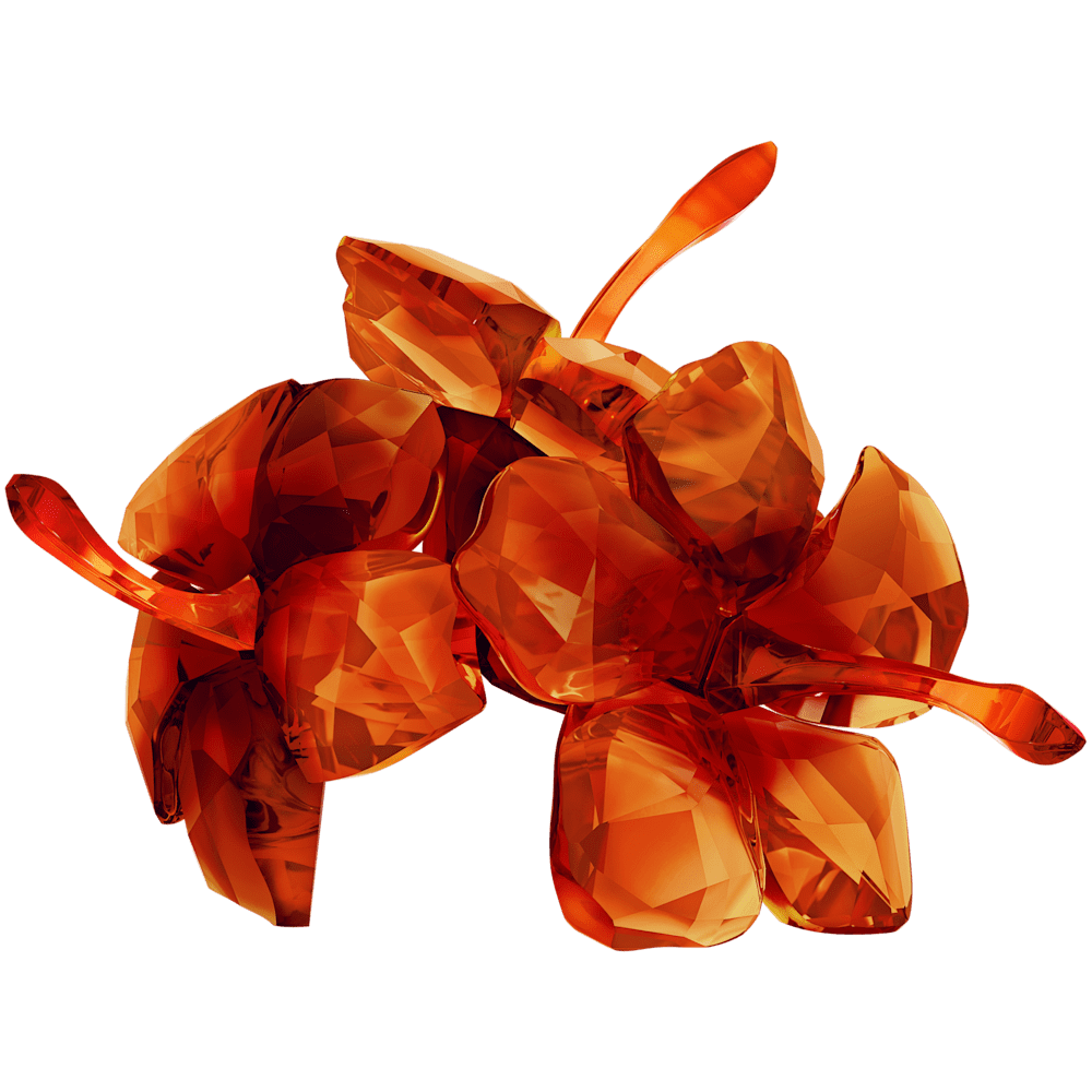 Oggettistica Swarovski Ibisco Rosso