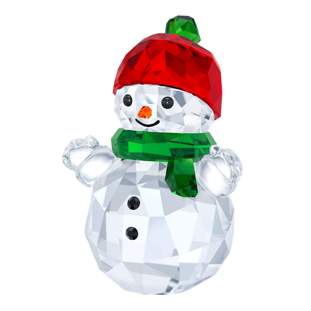 Decorazioni Natalizie Swarovski Pupazzo Di Neve Con Cappello Rosso