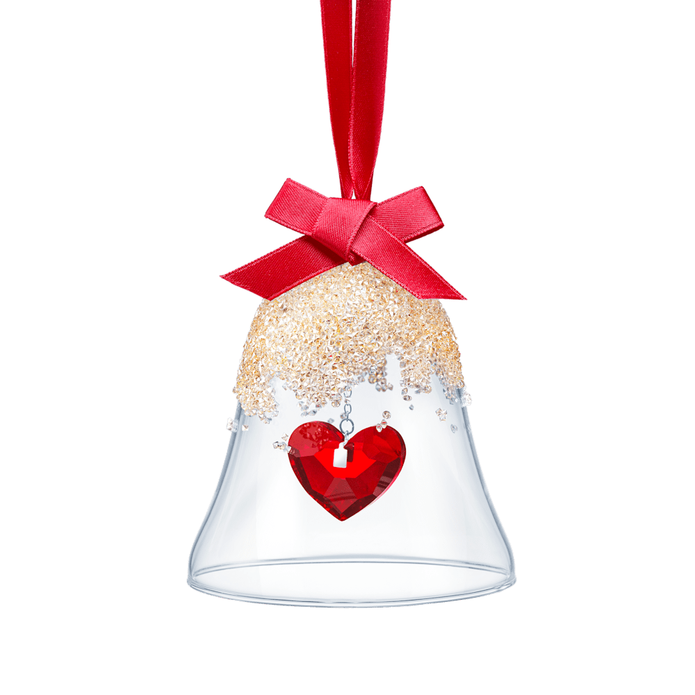 Decorazioni Natalizie Swarovski Joyful Ornaments Campanella Di Natale con Cuore