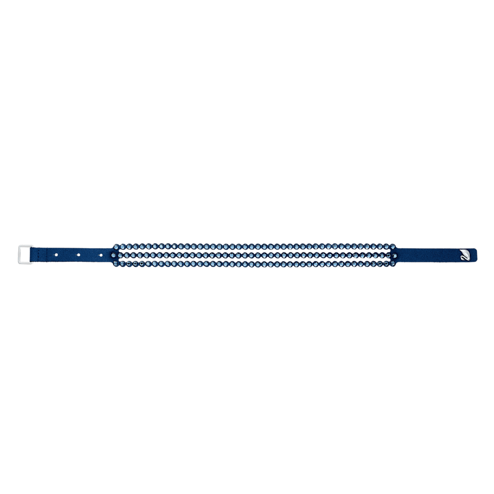 Bracciale a Doppio Giro Swarovski Power Collection Tessuto Alcantara Slake M Blu
