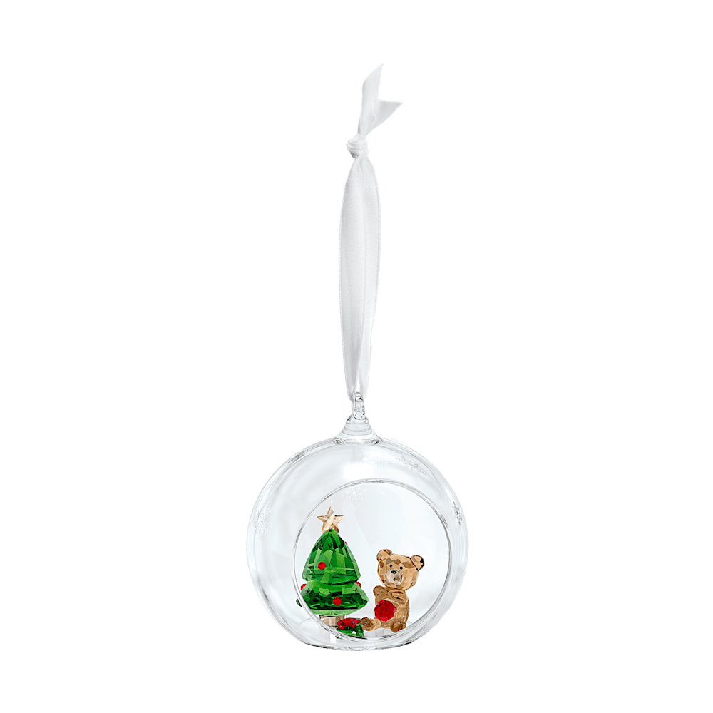 Decorazioni Natalizie Swarovski Crystal Living Joyful Ball Ornament Christmas Scene