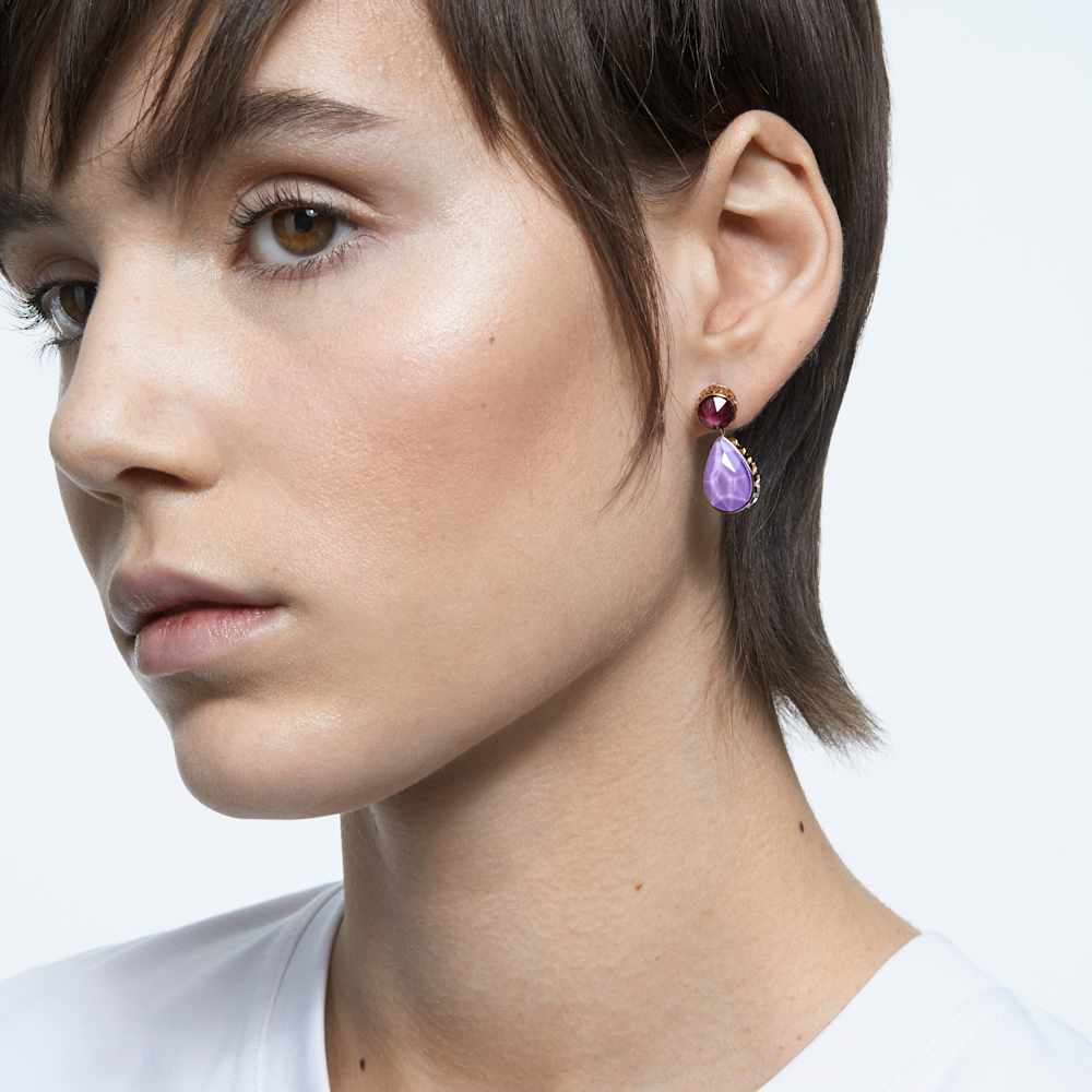 Orecchini Pendenti Double-face Swarovski Orbita Multicolor