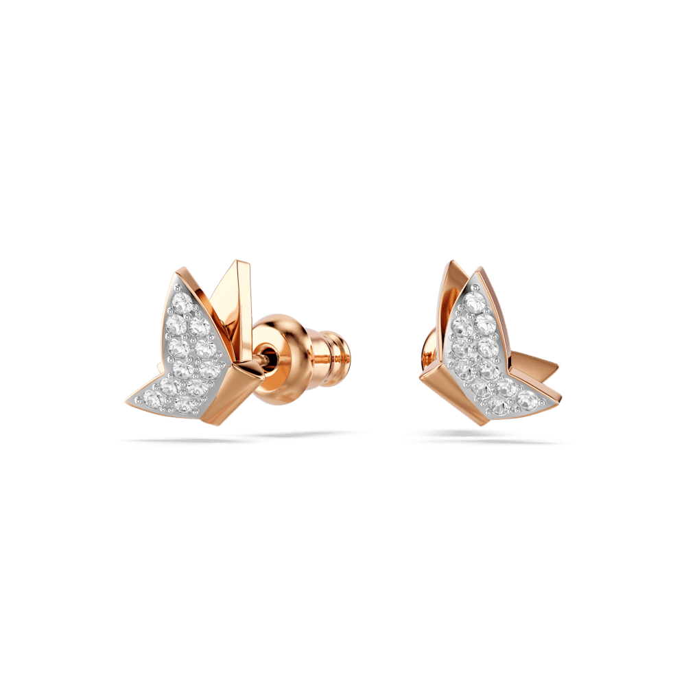 Orecchini Pendenti Swarovski Idyllia Lilia Farfalle Finitura oro rosa 18 Kt